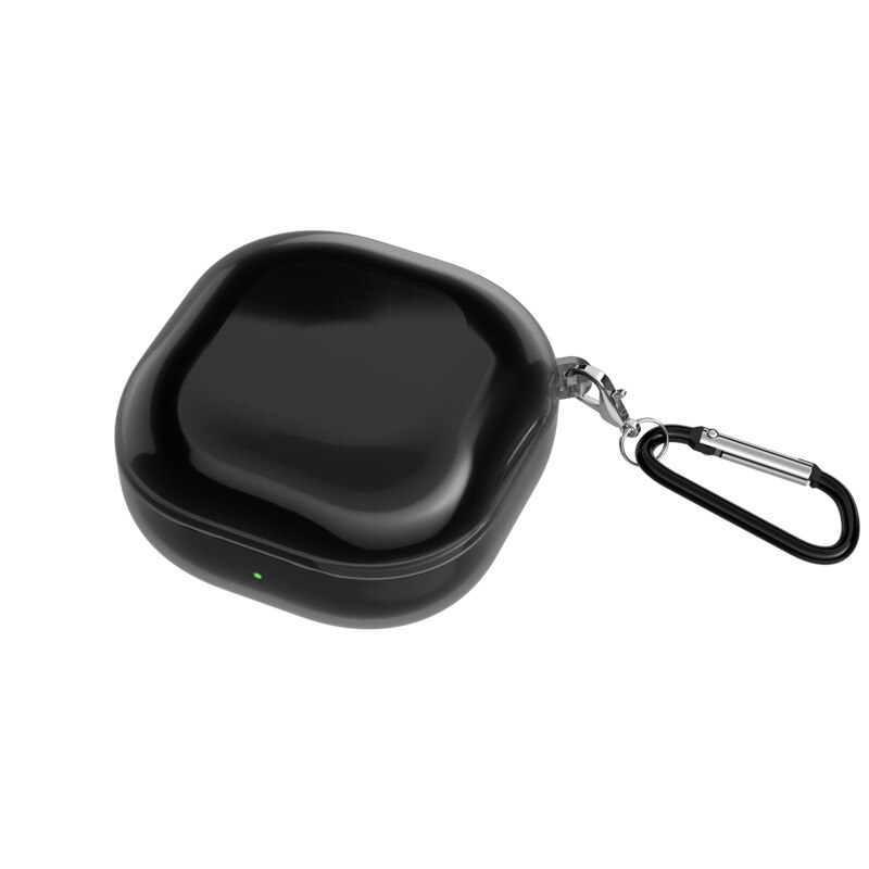 Hoesjes voor samsung galaxy buds live met haak oordopjes softshell beschermer accessoires voor samsung galaxy buds live hoesjes: Stevige zwarte haak