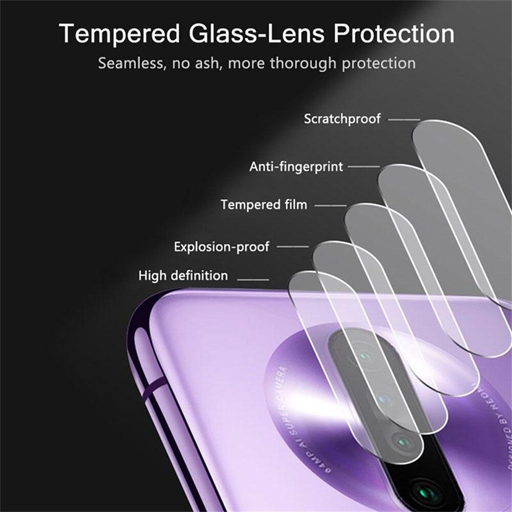 Protector de lente de cámara trasera 9H cubierta completa de vidrio templado HD fotografía lámina protectora para móvil accesorios para Xiaomi Redmi K30