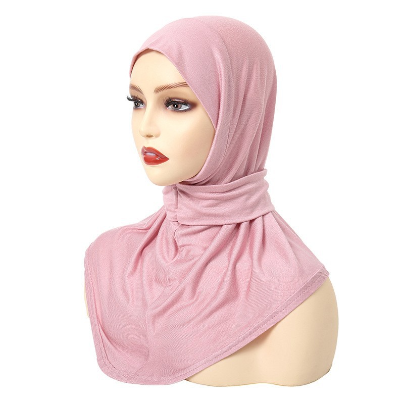 Classique Islam femmes prêt à porter Snap Fastener Hijabs pour femme couverture complète bandeau écharpe Turban casquettes Turbante Mujer: Poussiéreux Vin
