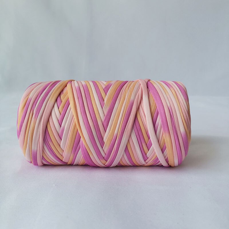 Tshirt Katoen Regenboog Garen Voor Breien Diy Zachte Wol Gehaakte Tas String Sectie Geverfd Gekleurde Weven Draad Puffy Chunky 300G: 13