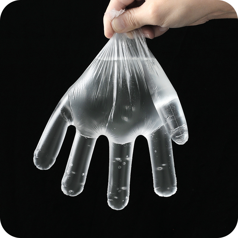 100 Stks/partij Handschoenen Eenmalige Plastic Handschoenen Restaurant Bbq Transparante Eco-vriendelijke Pe Handschoenen Keuken Tuin Accessoires