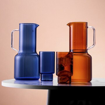 Water Karaf Hittebestendig Glas Koude Fles Huishoudelijke Koel Wit Water Cup Set Pot Hoge Vruchtensap Water Jug