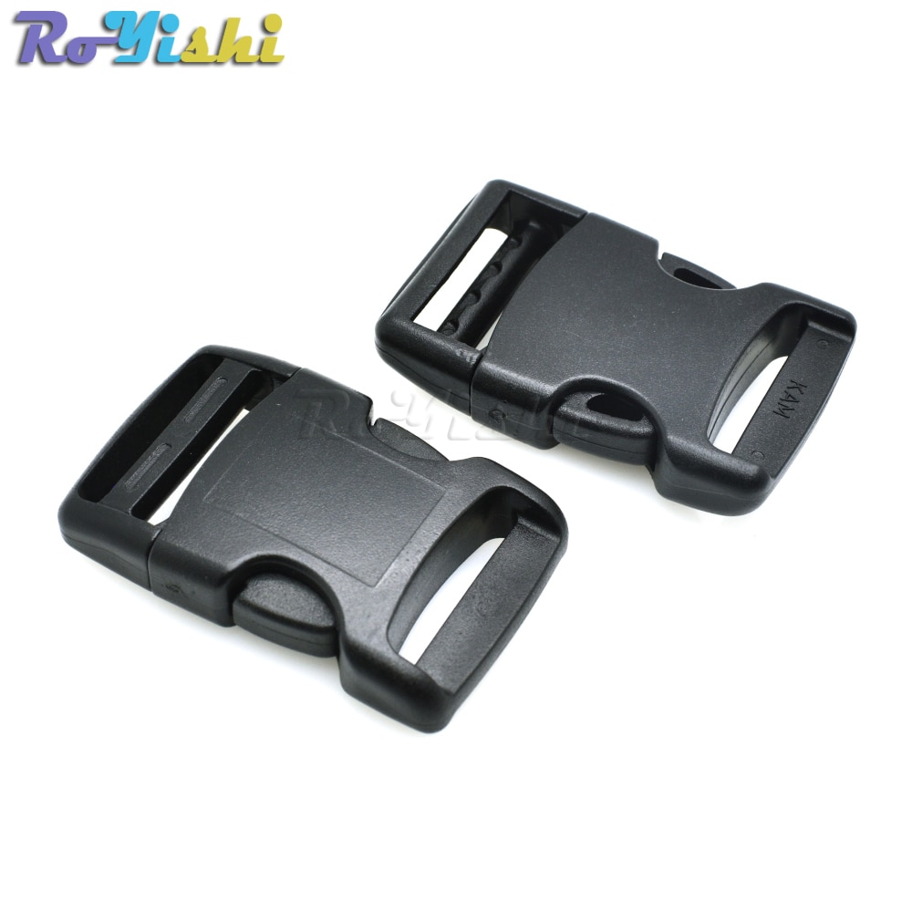 1"Plastic Side Release Buckles Black For Backpack Webbing 25mm