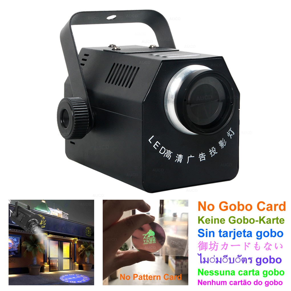 50W LED AD Logo Image Projector Light Rotating Advertising Lamp Shop Cafe Store Disco Party Hotel KTV Bar Show No With Gobo Card