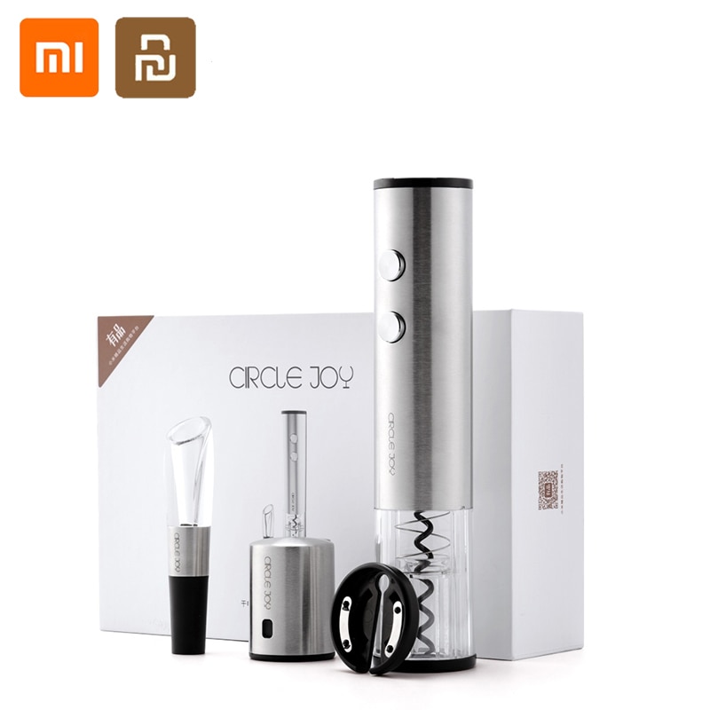 Xiaomi youpin circle joy elektrische flesopener 4- in -1 boxset automatische wijnflesopener met mini-stop
