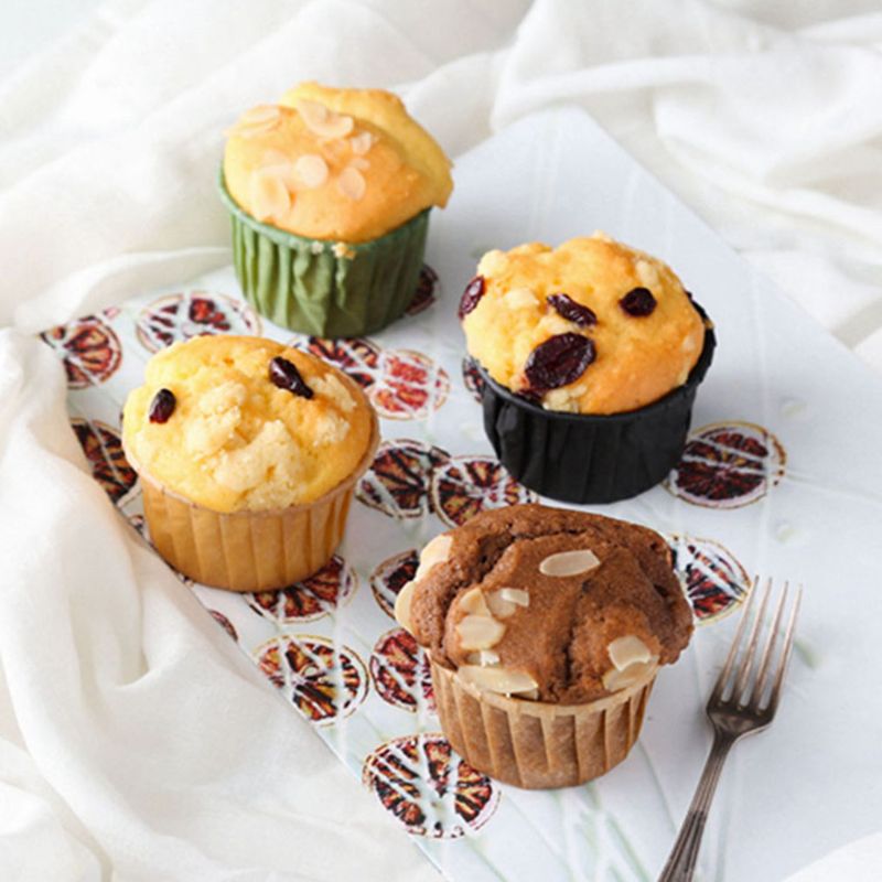 50pcs Muffin Cupcake Paper Cup Oilproof Cupcake Liner Baking Cup Tray Case