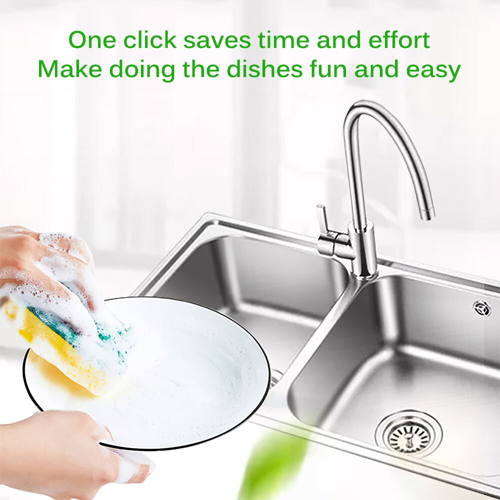 Soap Dispenser Pump With Sponge Manual Press Cleaning Liquid Dispenser Container Manual Press Soap Organizer Kitchen Tool