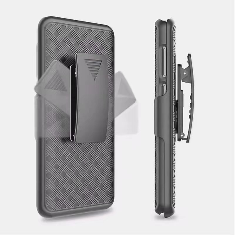 Geweven 2 in 1 Hybrid Hard Shell Holster Combo Case Met Kickstand & Belt Clip Voor samsung galaxy s9/s9 plus