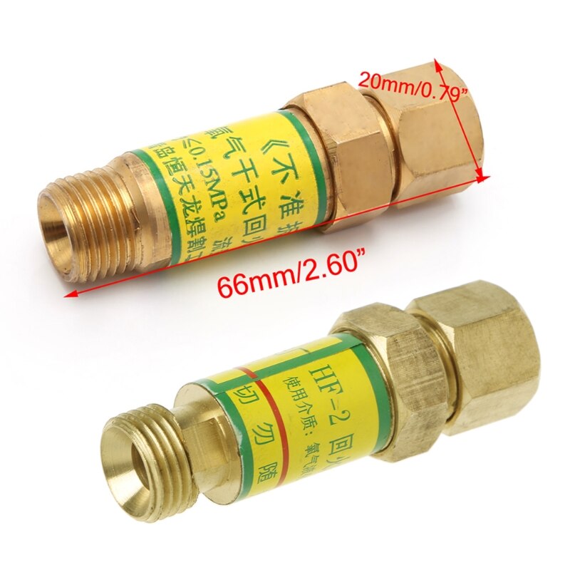 BENGU Flashback Arrestor M16x1.5 Oxygen Acetylene Check Valve For Pressure Reducer Cutting Torch