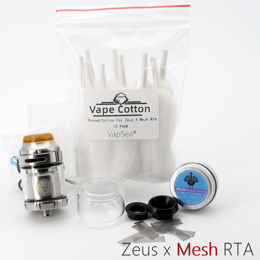 25mm Zeus X RTA 3.5ml 4.5ml Base Zeus x mesh RTA tank Deck Electronic cigarette Mods Dual Coil Vape Tank RTA Vaper atomizer: SS Mesh RTA-Kit