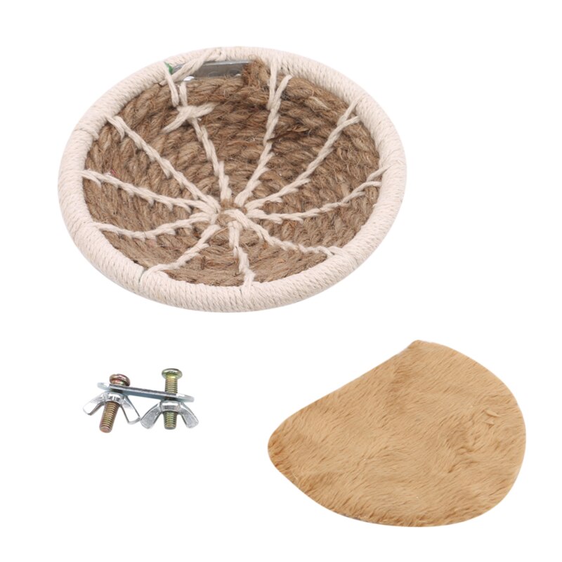 Manuel tressé corde de chanvre oiseau nid lit multi-usages artificiel pinson nid oiseau maison pour perroquet Hamster animal lit nid fournitures