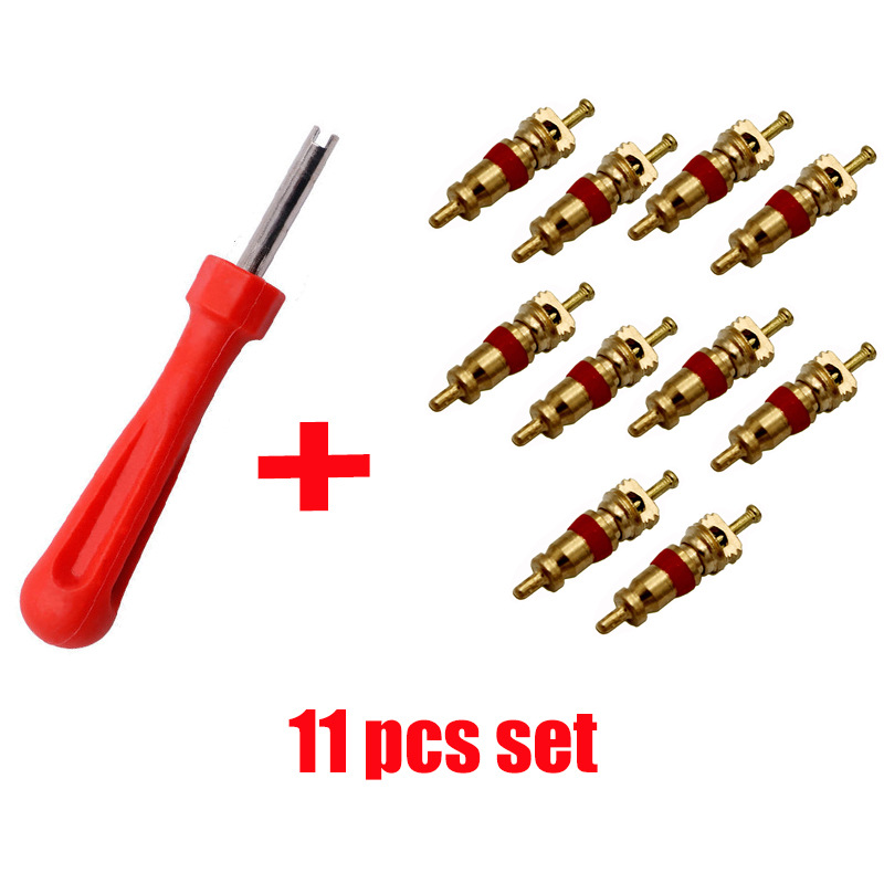 Portable Tire Valve Core Remover Installer Tool Removal Tool Car Bike Bicycle Motorcycle Tire Repair Tools Wrench Screwdriver: Yellow