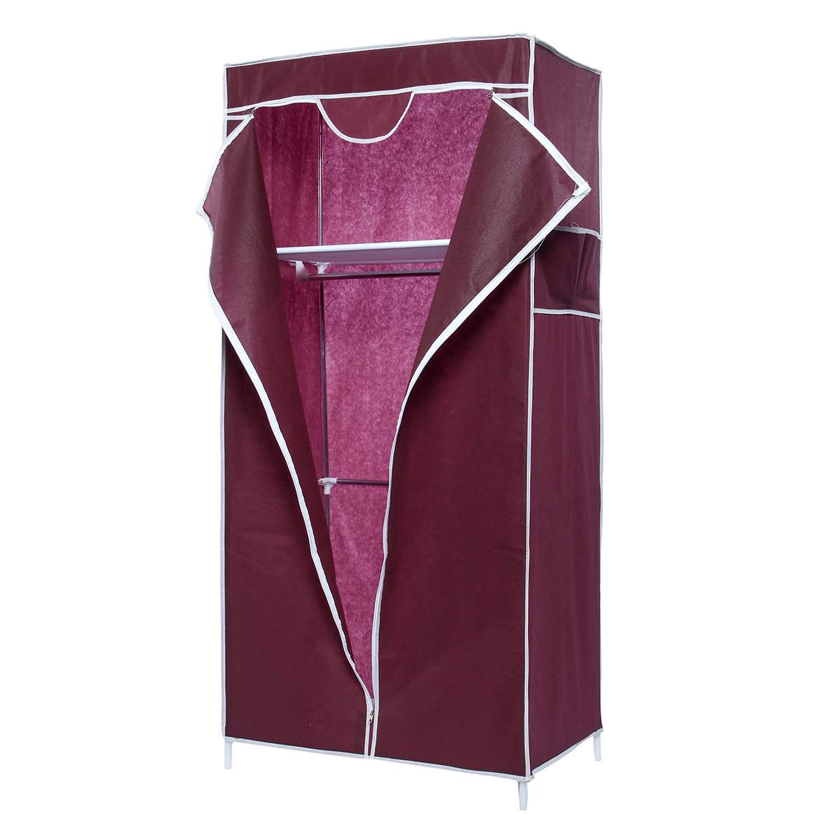 Non-woven tyg garderob stål individuell garderob tyg garderober hylla kläder hylla sovrum förvaring arrangör sovrumsmöbler