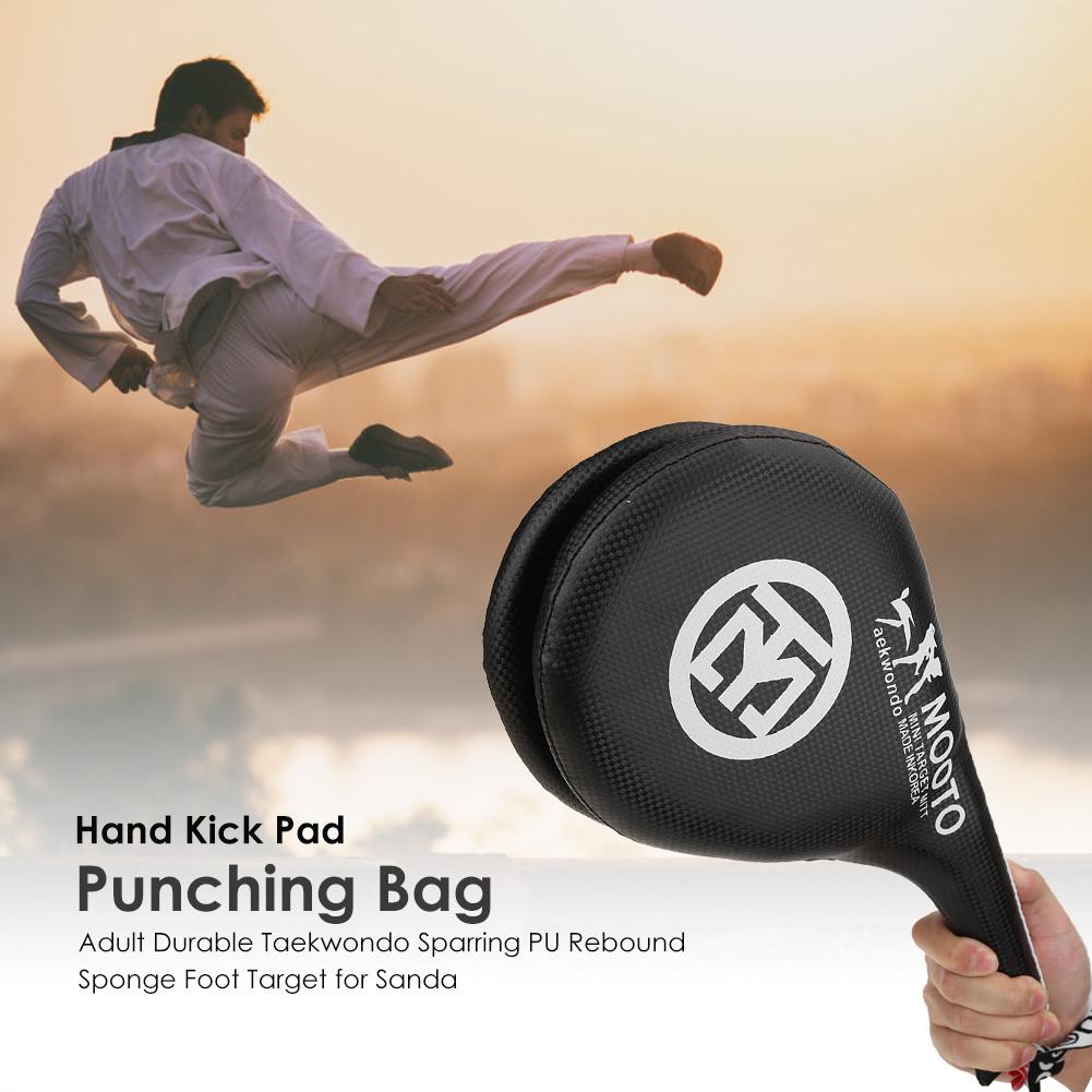 Durable Taekwondo Sparring PU Rebound Sponge Foot Target Boxing Adult Sanda Training Hand Kick Pad Punching Bag