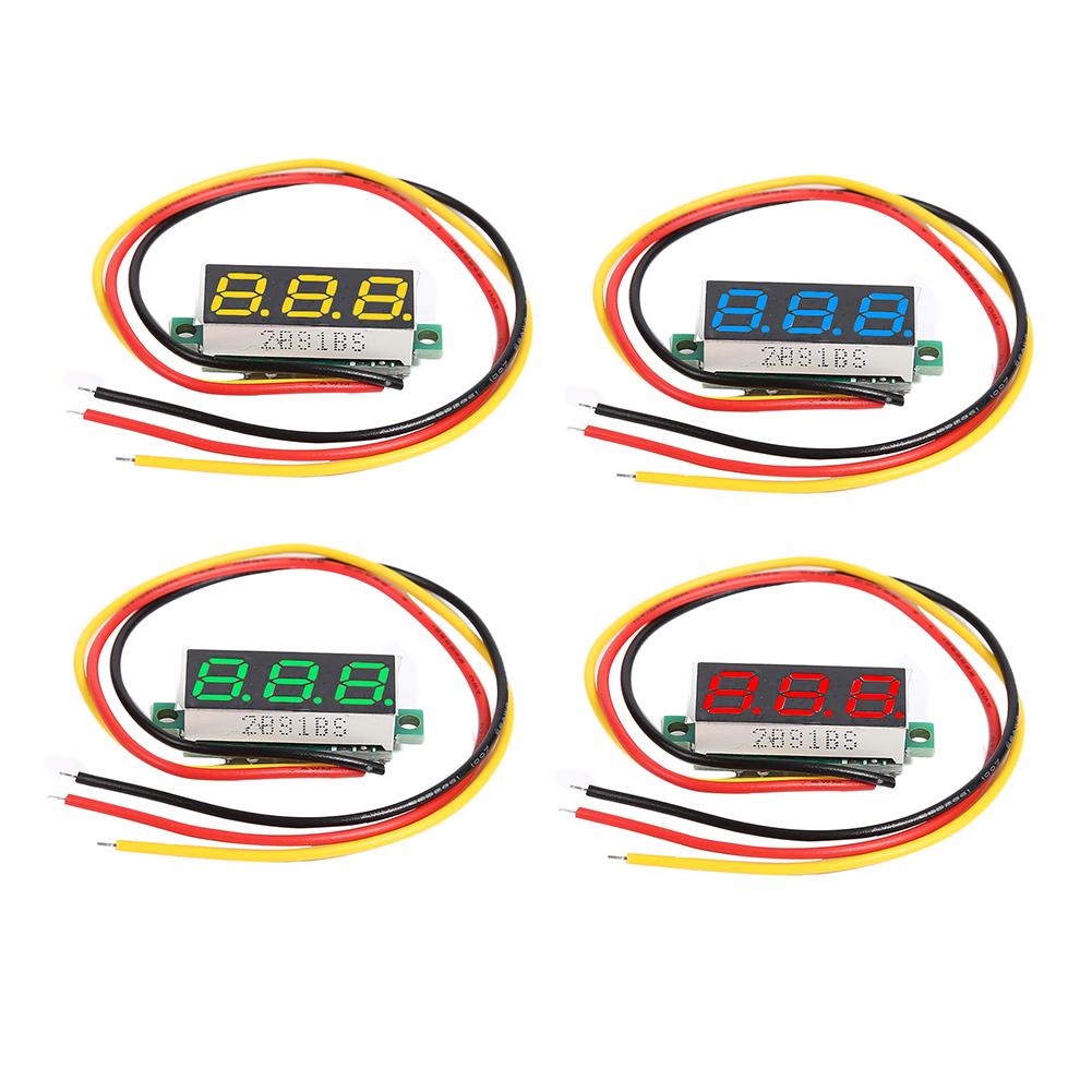 Digitale Led Mini Display Module 0.28 Inch Dc 0-100V 3 Draden Voltmeter Spanningstester Panel Meter Gauge detector Monitor Gereedschap