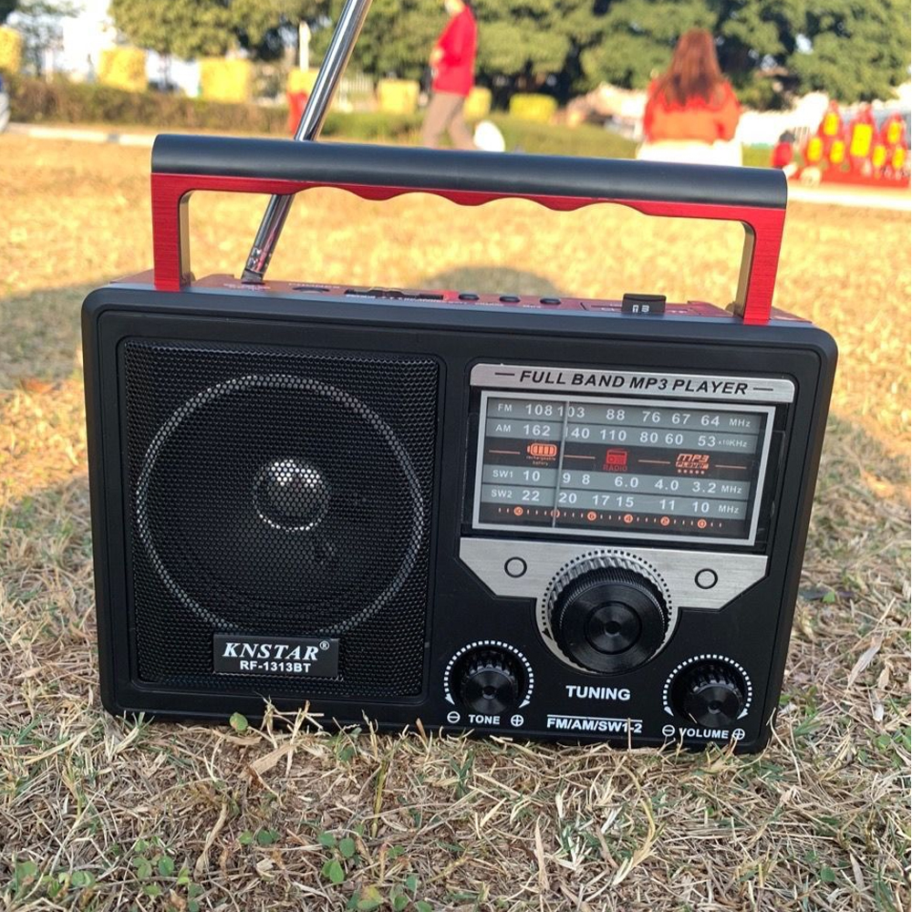 Portable FM AM SW Radio High Sensitivity Word Band Radios Receiver Wireless Bluetooth Speaker Support TF USB SD Card AC/DC Power