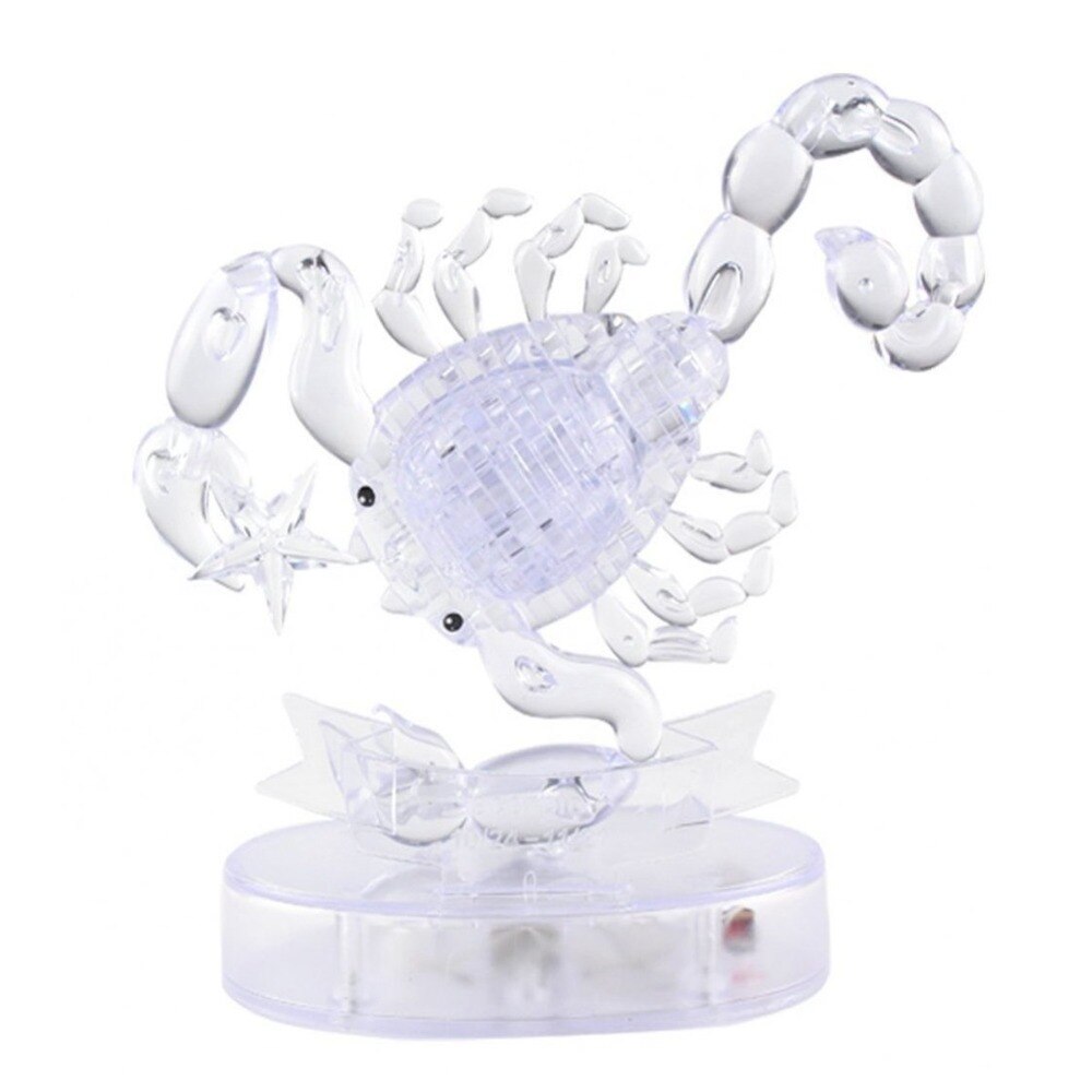 Assembly Horoscope 3D Crystal Puzzle Flashing LED Light Kids 12 Constellations Horoscope Jigsaw Puzzle Toys For Kids