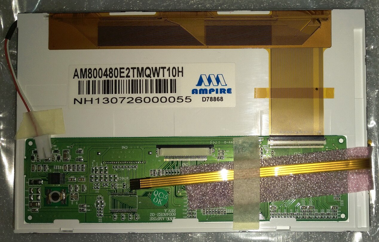 7Inch TFT-LCD AM800480E2TMQWT10H, Met Tp