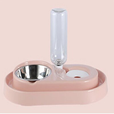 Kattenbak, hondenvoerbak, kattenbak, drinkfontein, voerbak, voerbak, voerbak, voerbak, automatische waterbak voor katten: Roze