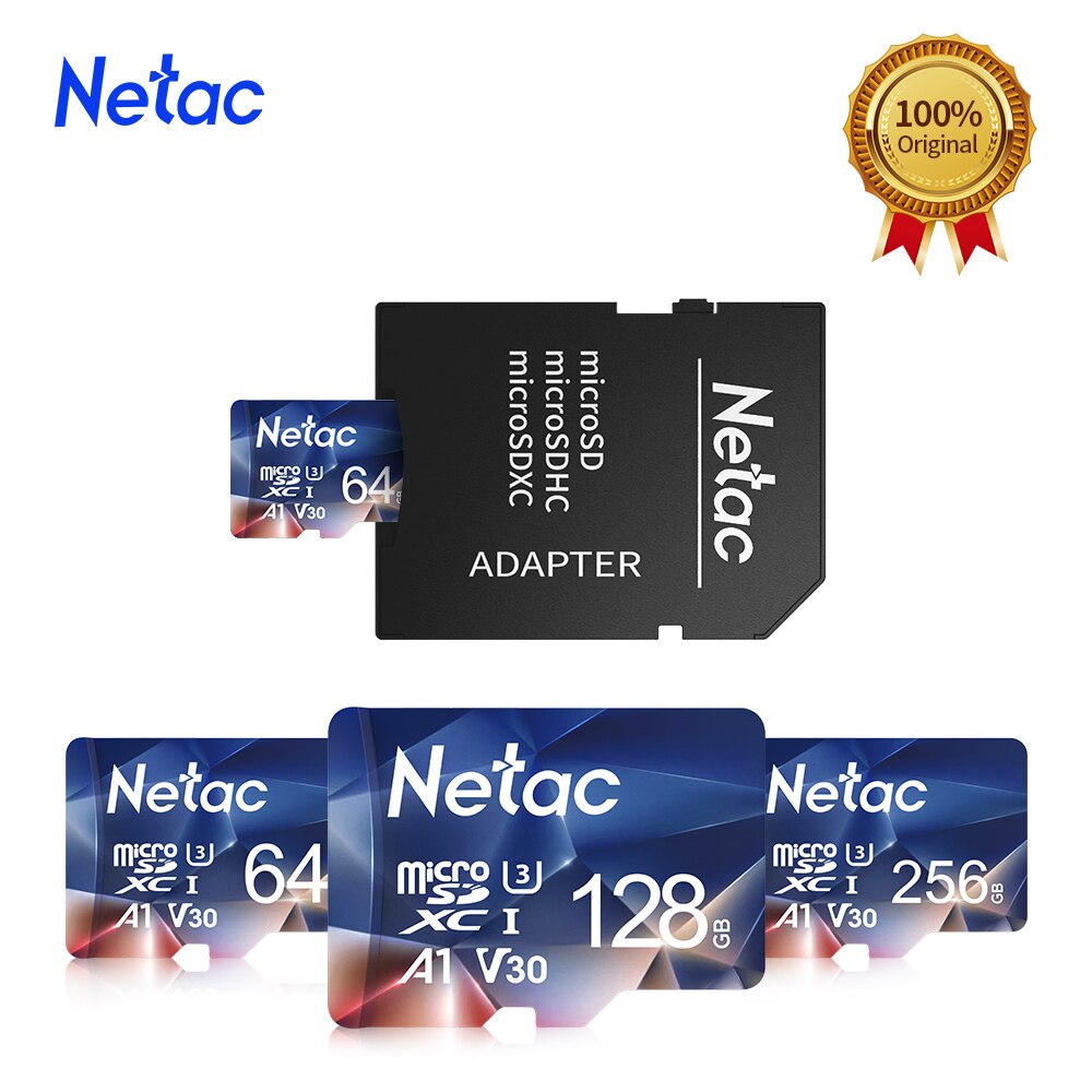 Netac tarjeta Micro SD tarjeta de memoria Class10 UHS-1 256GB 128GB 512GB 32GB 64GB 100 MB/S Microsd, Micro SD tarjeta Flash Microsd TF/tarjeta SD