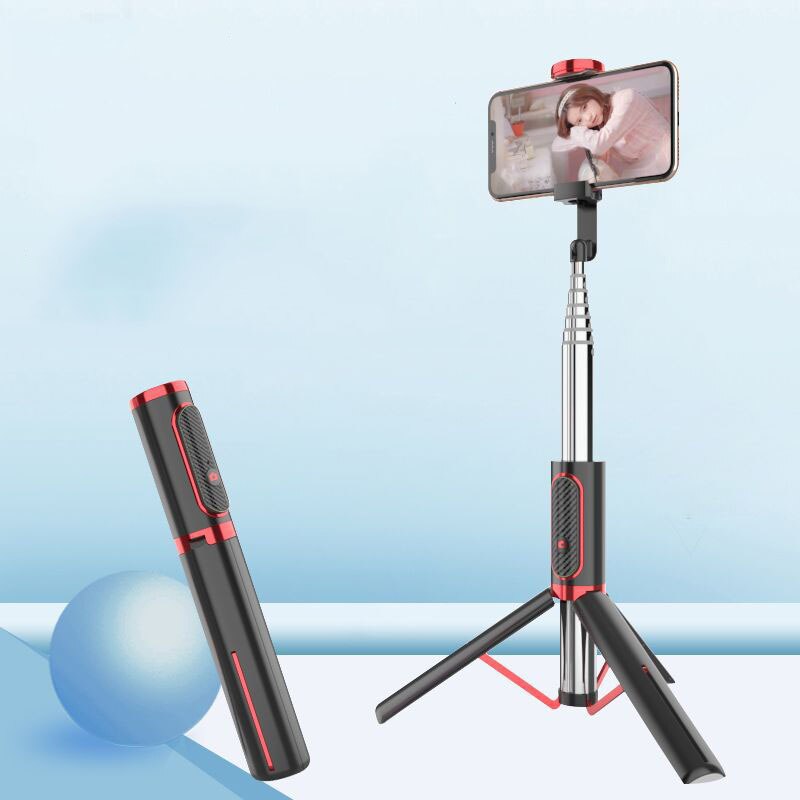 Treppiede Selfie Stick Live Vlog treppiede monopiede allungabile compatibile Bluetooth Selfie Stick per IPhone 12Pro Max Xiaomi Samsung