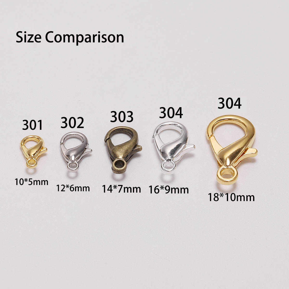 100 teile/los Metall Karabiner für Armbänder Halsketten Haken Kette Verschluss Zubehör für DIY Schmuck Machen Erkenntnisse