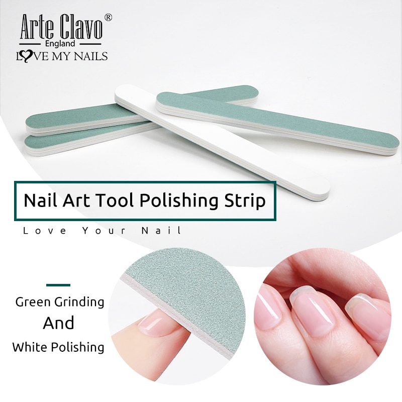Arte clavo svamp neglefil dobbelt side buffer negle manicure polish slibning negle buffer gør det selv negle art værktøjer