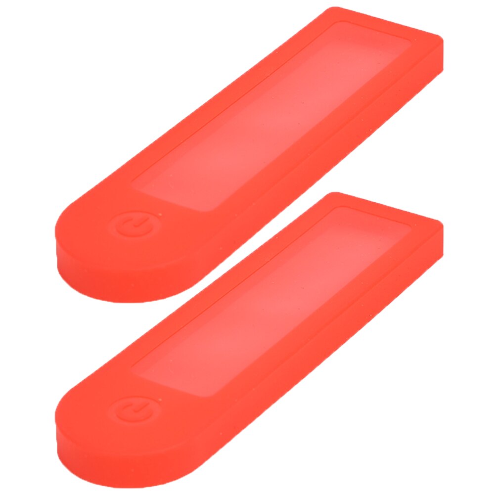 2Pcs Waterdichte Beschermhoes Scherm Case Voor M365 Elektrische Scooter Dash Board Panel Bescherming Case Silicone Cover: Rood