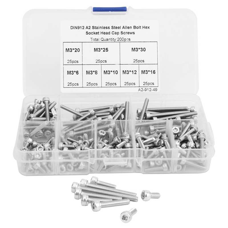threaded inserts thread repair tool Hex Socket Cap Head Screw 304 Stainless Steel Boxed Hardware Accessories M3