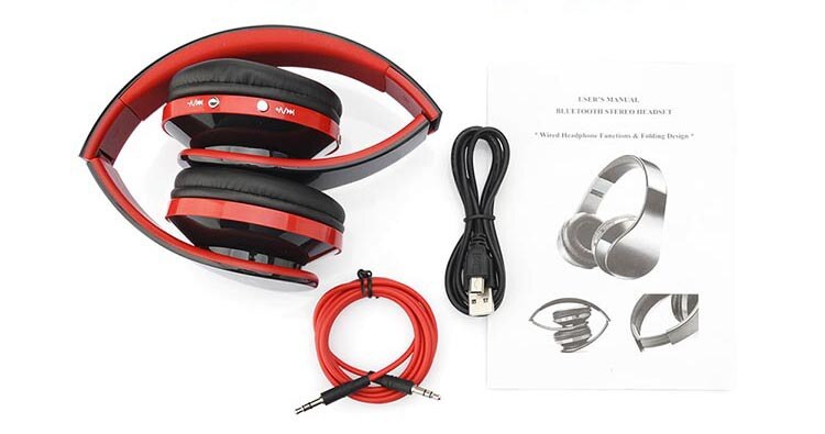 MidCreat 8252 sans fil Bluetooth casque pliable casque Bluetooth écouteurs réduction du bruit avec micro pour la musique de sport