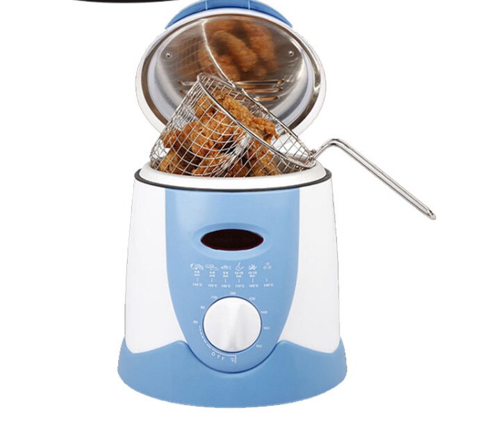 Smokeless multifunctional frying pan 0.9L Mini electric oil fryer oven French fries Grill Chicken Fried Fish Pot machine