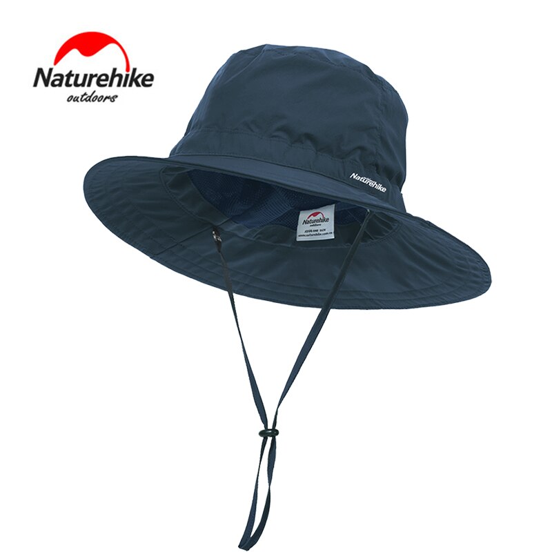 Naturehike super let blød og behagelig hat forår sommer efterår solcreme fisker hatte til mænd og kvinder udendørs sol hatte: Marine blå