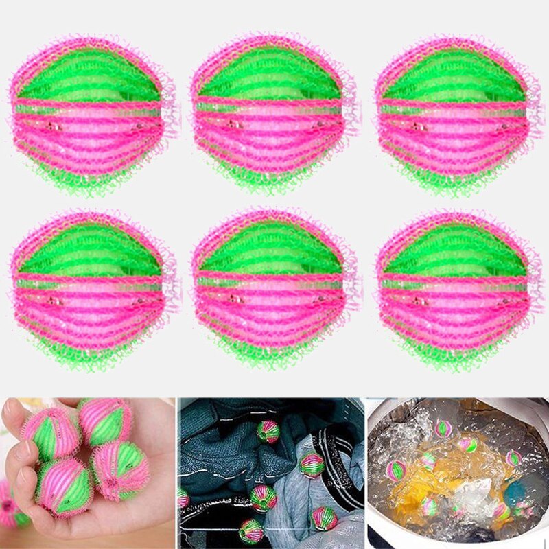 6 stuks kleding persoonlijke verzorging haarbal wasmachine reinigingsbal grijpt pluis haar magie ontharing wasbal