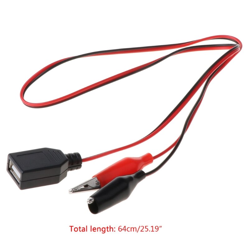 Miedziane zaciski krokodylkowe z przewodem żeńskie złącze USB przewody pomiarowe zacisk krokodylkowy