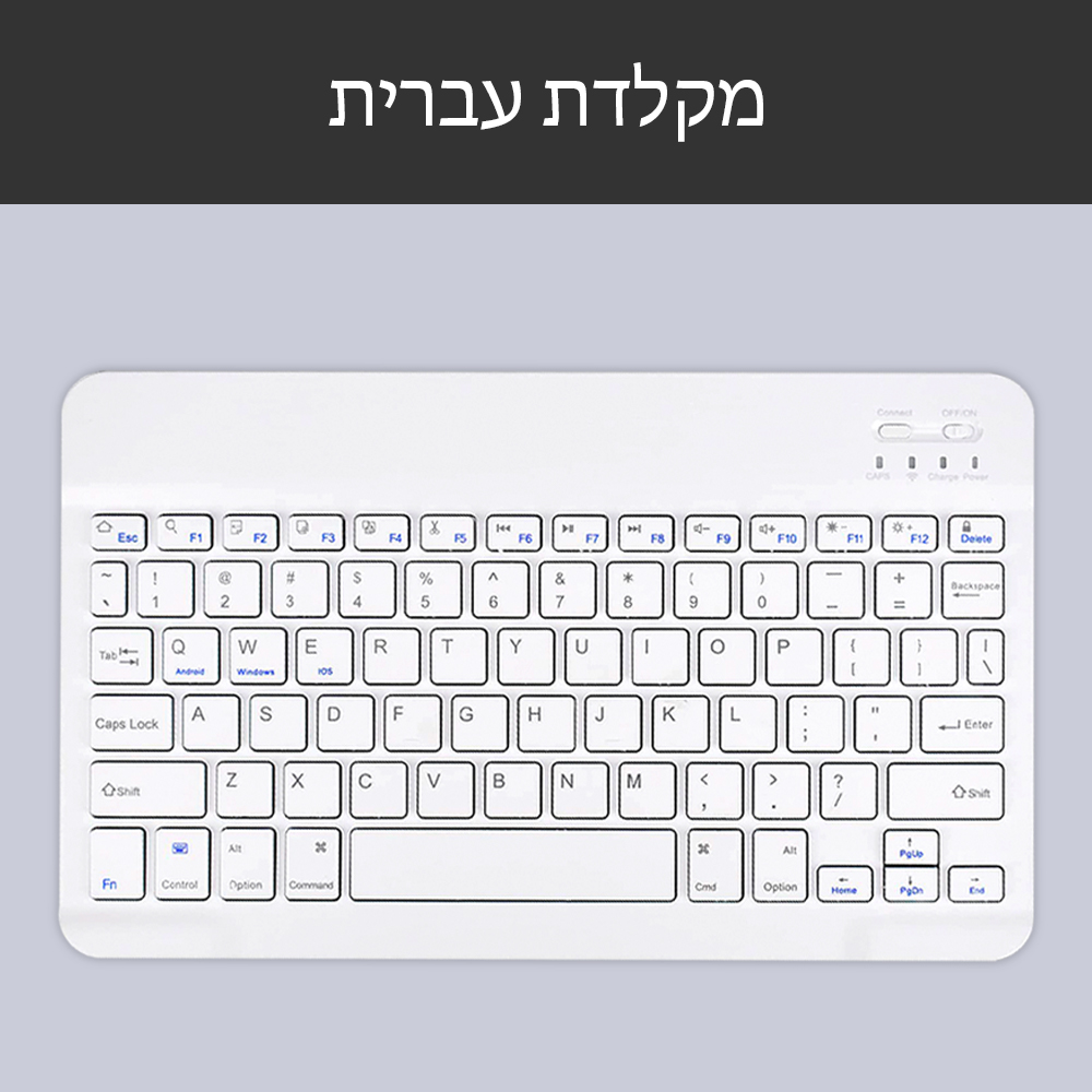 Für Android Ios Windows Bluetooth Wireless Tastatur Weiß Extra lange Standby-Tablet-Tastatur und Maus mit One-Click-Schalter: Silber