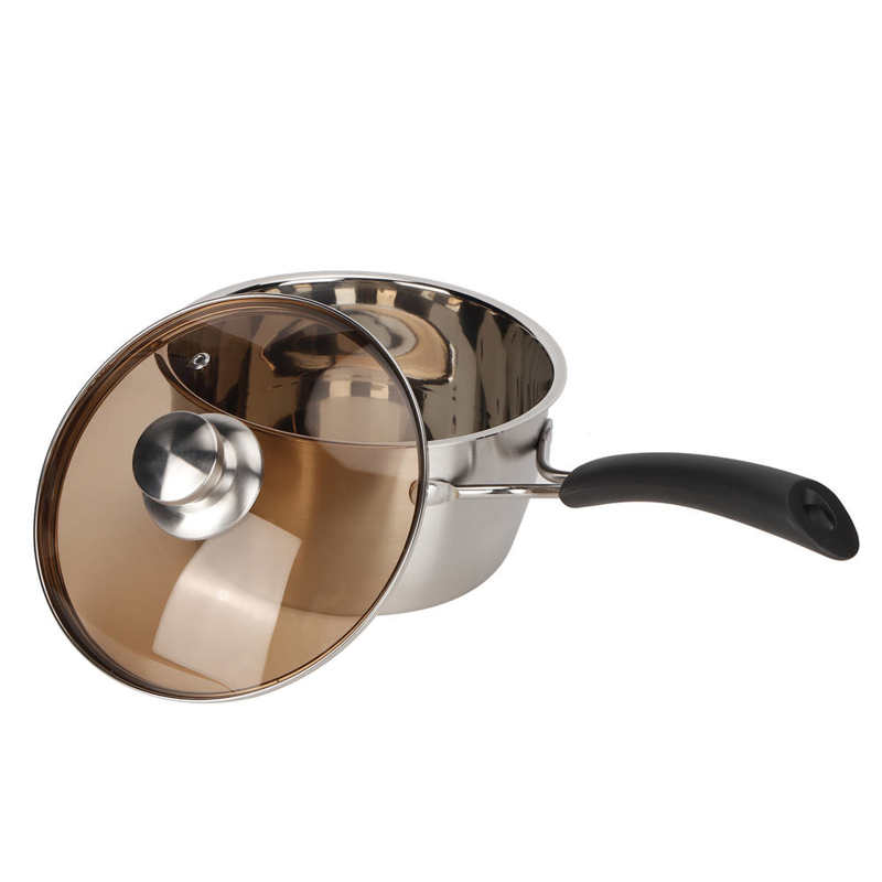 Home Kitchen Cookware cooking pot Small Soup Pot Thickened Compound Steel Non‑Magnetic Single Handle Cooking Kitchenware