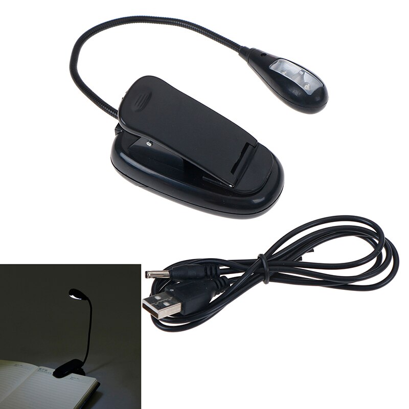 1 Set LED Clip Type Leeslamp Met USB Oplaadbare Dubbele Licht Lezen Nachtkastje Kleuren Oogzorg Helderheid Klem licht