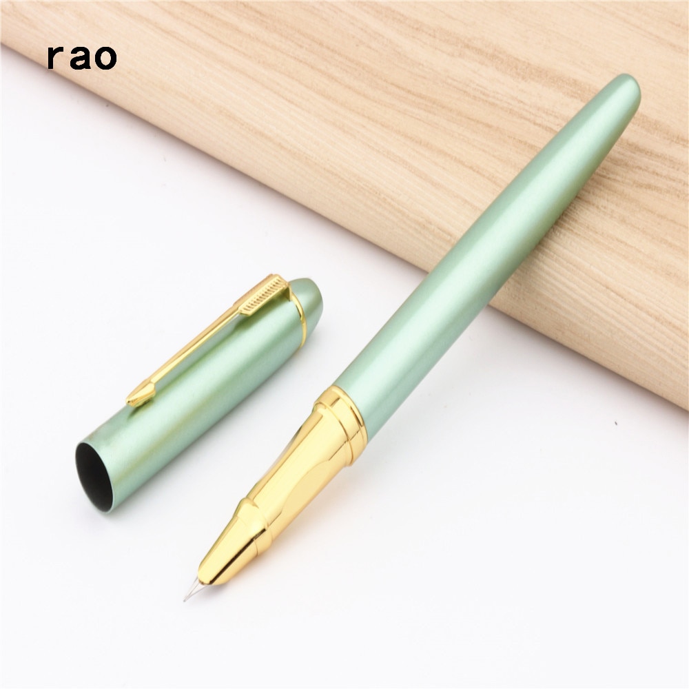 7035 All Classic Fine body School students office stationery Fine Nib Fountain Pen: Green