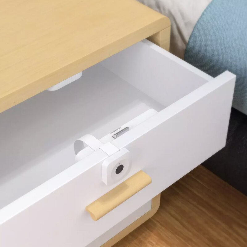 Xiaomi-cerradura inteligente YEELOCK para cajón y armario, bloqueo sin llave, antirrobo, de seguridad para niños, con huella dactilar