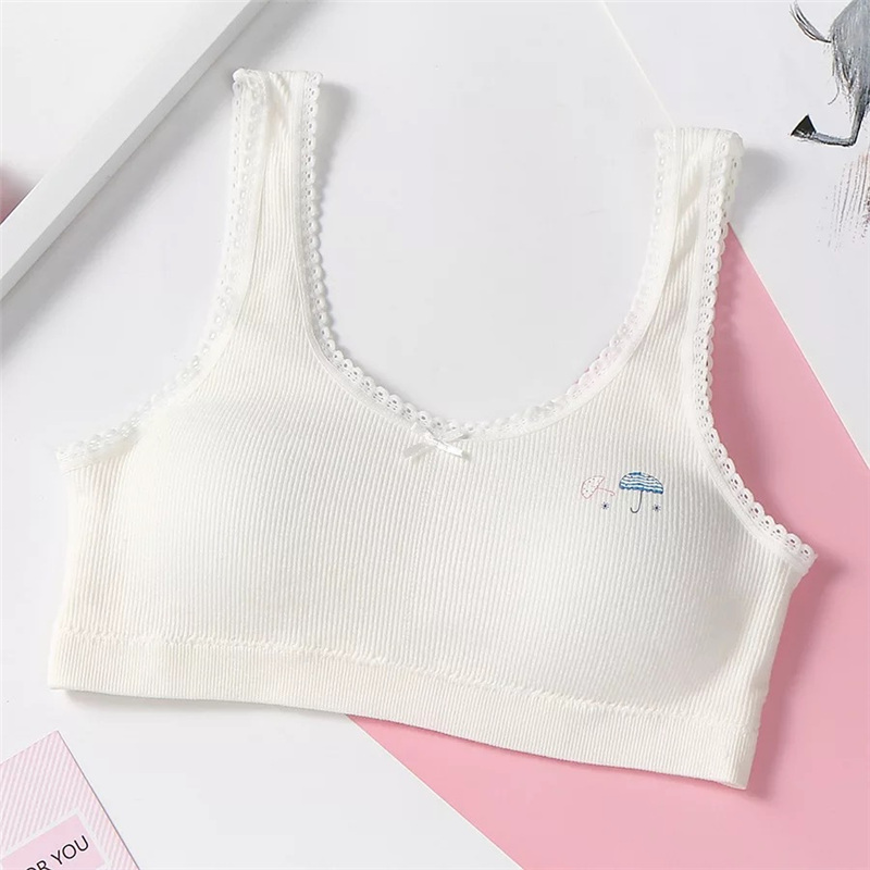 Meisjes Beha Katoen Kids Sport Beha Ademend Bustier Voor Meisjes Kinderen Sport Bras Soft Bh Zonder Beugel: 3