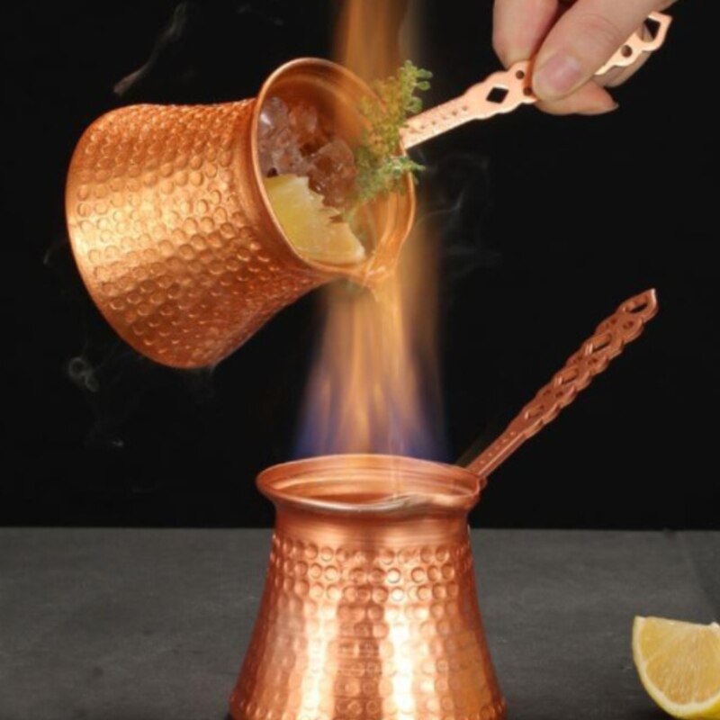 Cafetière turque, cafetière arabe grecque, café en cuivre martelé, Po en cuivre
