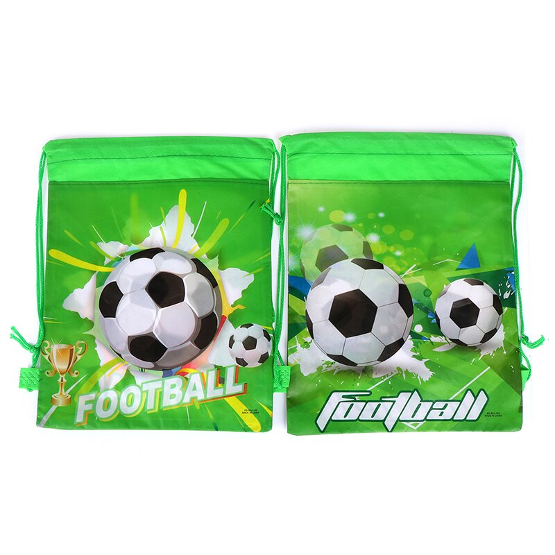 1pc fodbold non-woven snøre taske rygsæk børn rejse skole indretning tasker grøn snøre rygsæk lomme
