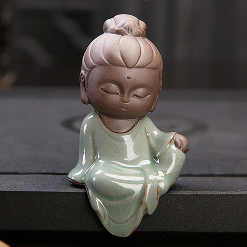 Statues de petit bouddha bouddhiste Tathagata | Mignons sables de bouddha, accessoires pour thé en argile violette, accessoires pour animaux de compagnie ornements de bouddha Boutique: C