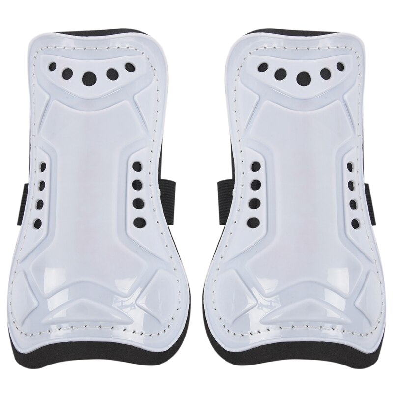 Blanco Durable 1 par de competición Pro fútbol espinilleras Protector Shinguard: Default Title