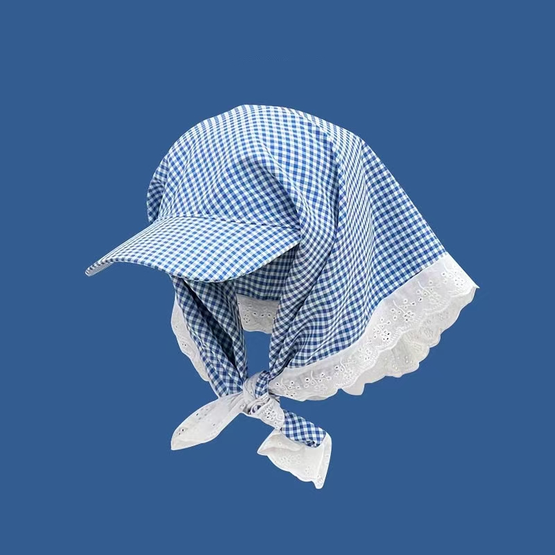 Baseball Cap met grote rand 2025, hoofddoek, zomerzonneschermhoed, Koreaanse versie, vlinderboog, dameszonnehoed