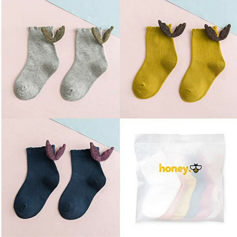 Baby Santa Socks Kids' Cute Angel Socks Soft Cotton Blends Casual Crew Sock with Wings