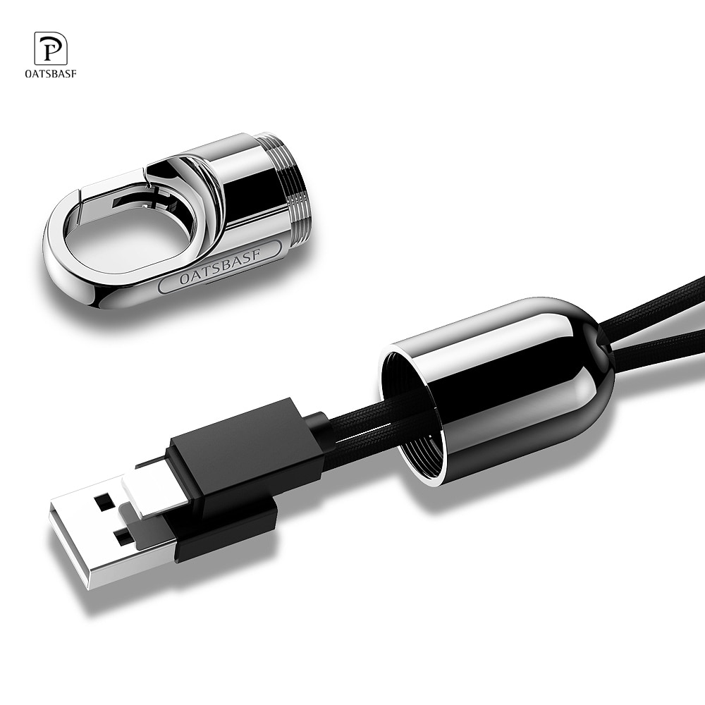 Oatsbasf for IPhone X XS Max Cable Fast Charger for Iphone 7 8 plus USB Charging Cord Keychain Mobile Phone Cable