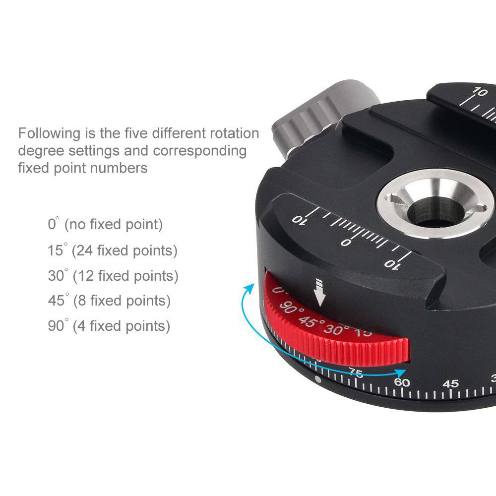360 grad Koaxial Indizierung Klemme Skala Flüssigkeit Aluminium Legierung Panorama Basis Montieren Stativ Kopf