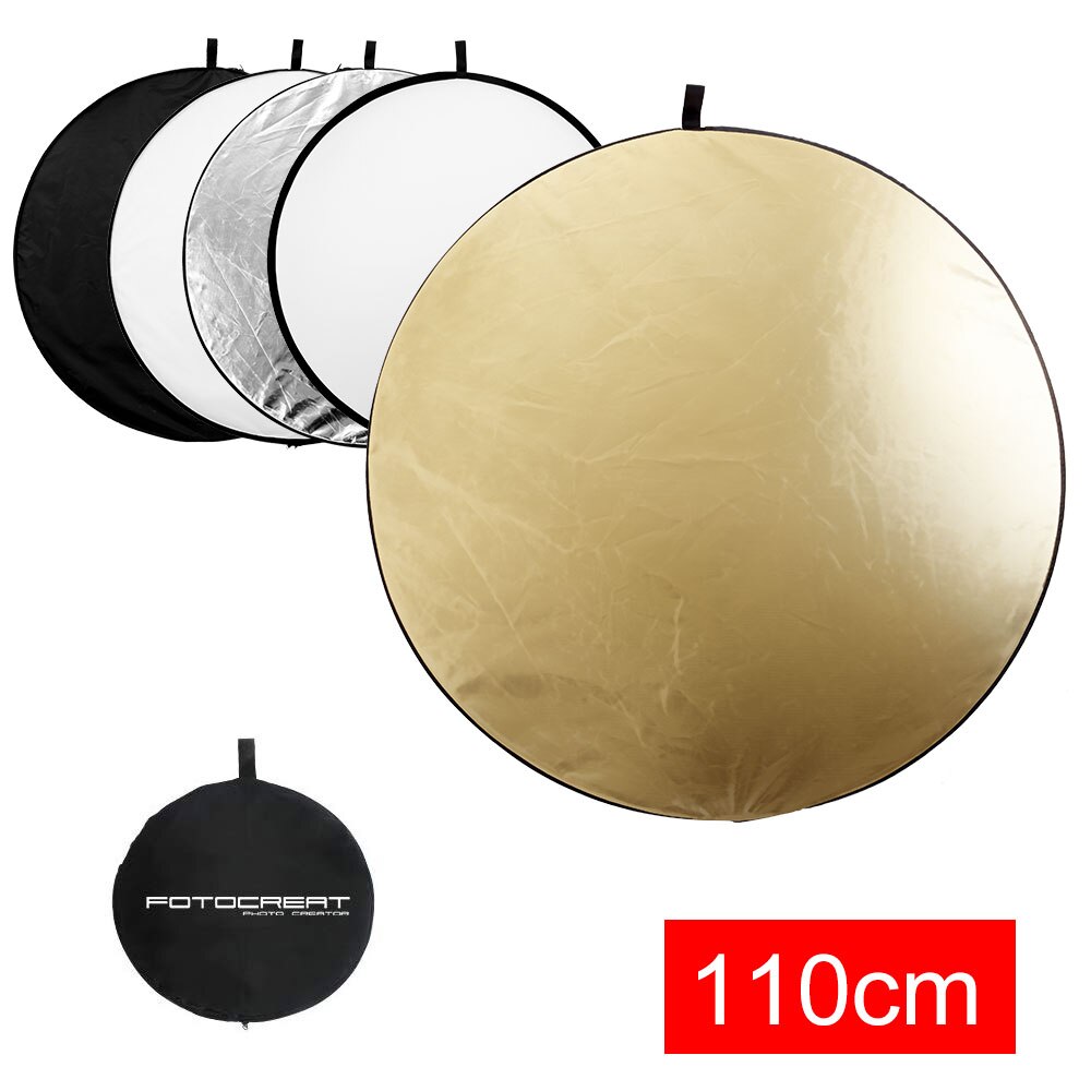 43 "110Cm 2 In 1 Draagbare Inklapbare Light Ronde Fotografie Reflector Voor Studio Multi Photo Disc