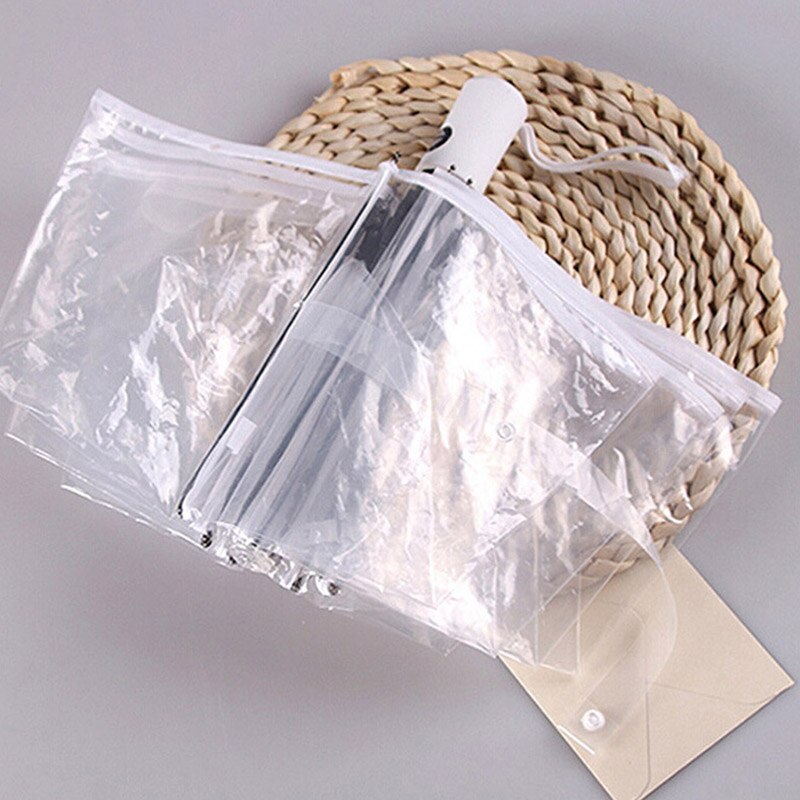 23*5cm Women Umbrella Automatic Transparent Folding Umbrella Rain Sun Auto Windproof Umbrella portable Home Outdoor Sports: White